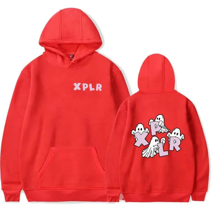 XPLR Sam and Colby Ghost Merch Hoodies Unisex Hooded Sweatshirt Casual Clothing