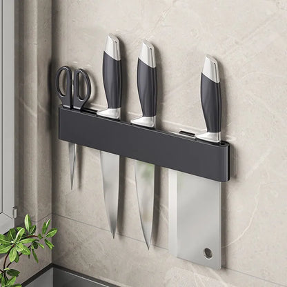 Modern Minimalism Wall-Mounted Kitchen Multi-Functional Shelf Simple Knife Holder Storage Organizer for Kitchen Knives