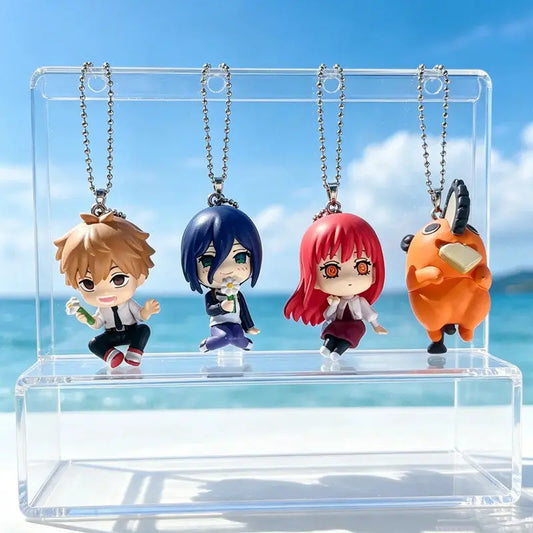 Chainsaw Man 3d Figure Keychain Anime Gashapon Pendant Reze Makima Denji Pochita Collectible Bag Decoration For Anime Fans