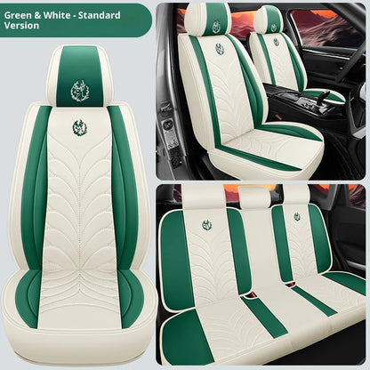 Five-seat universal car seat covers, available in multiple colors, durable and easy to install, suitable for most vehicles.