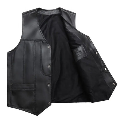 Winter jacket Men genuine sheepskin leather vest spring and summer vest fur male leather inter men coat clothing biker vest