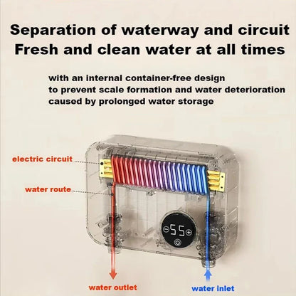 5500W Electric Hot Water Heater Small Under Sink Tankless Instant Water Heater 220V Kitchen Bathroom Heating
