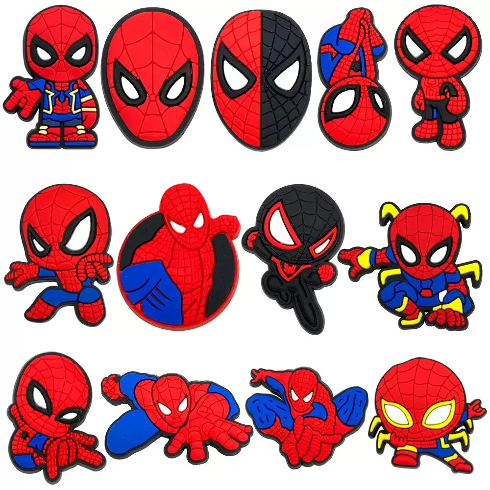 7-104Pcs Hot Toys Cartoon Series Shoe Charms for Clogs Sandals Decoration Shoes Accessories Buckle for Kids Friends Gift