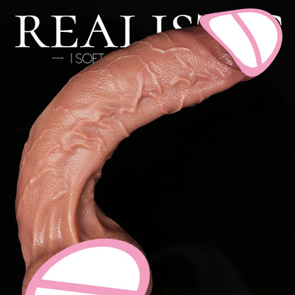 3Colors Penis Super Realistic Veins Soft Dildo Male Silicone Genitals Vaginal Masturbation Suction Cup Dick Woman Anal Sex Toy