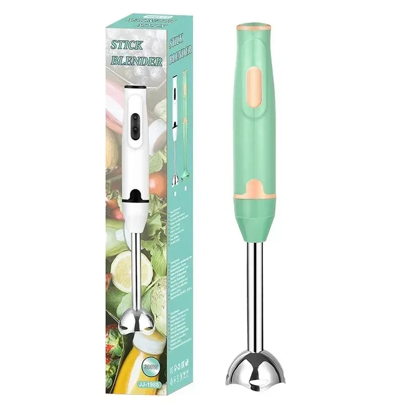 Handheld Electric Food Mixer 3-in-1 Stainless Steel Whisk Blender Chopper For Eggs Vegetables Kitchen Utensil
