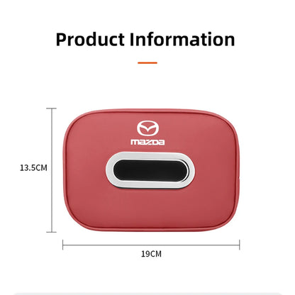 Leather Car Tissue Box Holder Back Seat Multi Storage Bag For Mazda 3 CX5 CX30 MX5 CX3 CX9 CX7 MX3 MX6 CX50 CX60 CX70 CX80 CX90