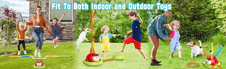 4 Styles Ladybug Multifunction Exercise Machine Ferrule Jump Rocket Launcher Toy Sports Entertainment Game Outdoor Educational