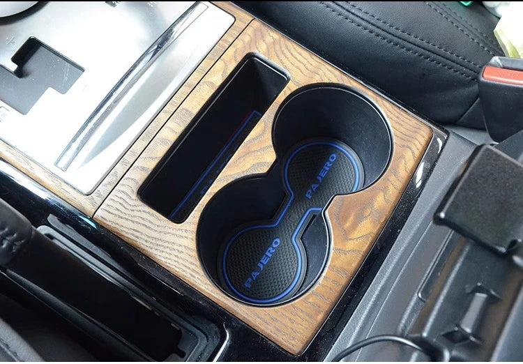With USB water cup holder for V73 V75 V77 Mitsubishi Pajero 3 console box cup holder shogun Montero interior