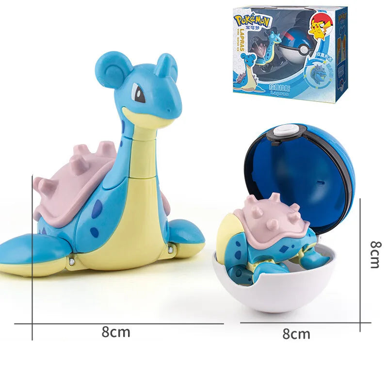 Pokemon Figure ball transform Action Gyarados Charizard Venusaur Blastoise Mewtwo Pikachu Mew Snorlax Poke ball Pokeball gift