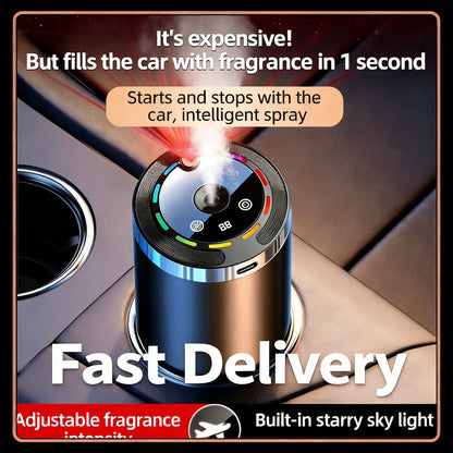 NEW Car Fragrance Humidifier 5 Modes Scent Air Car Odor Eliminator Long Lasting Universal Car Diffuser With Digital Display