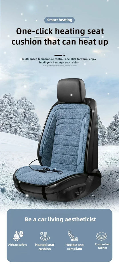 NEW 1-2PCS Heated Car Seat Cover Car Heating Cushion Winter Heated Seats Car Seat Warmer 12V Seat Cushion For Back And Seat