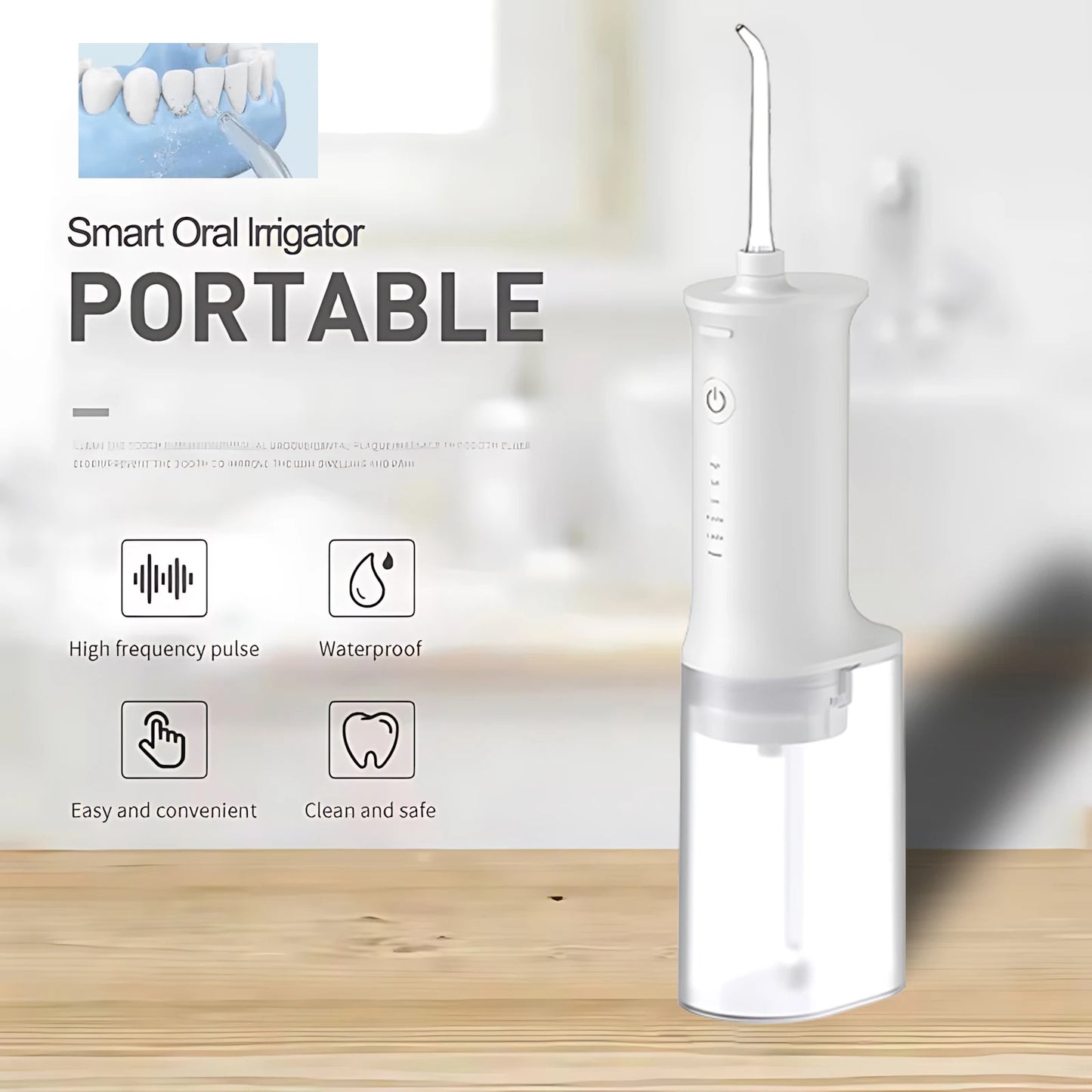 New 2026 Smart  Portable Oral Irrigator Dental Teeth Whitening Flosser bucal tooth Cleaner waterpulse Water Thread For Teeth