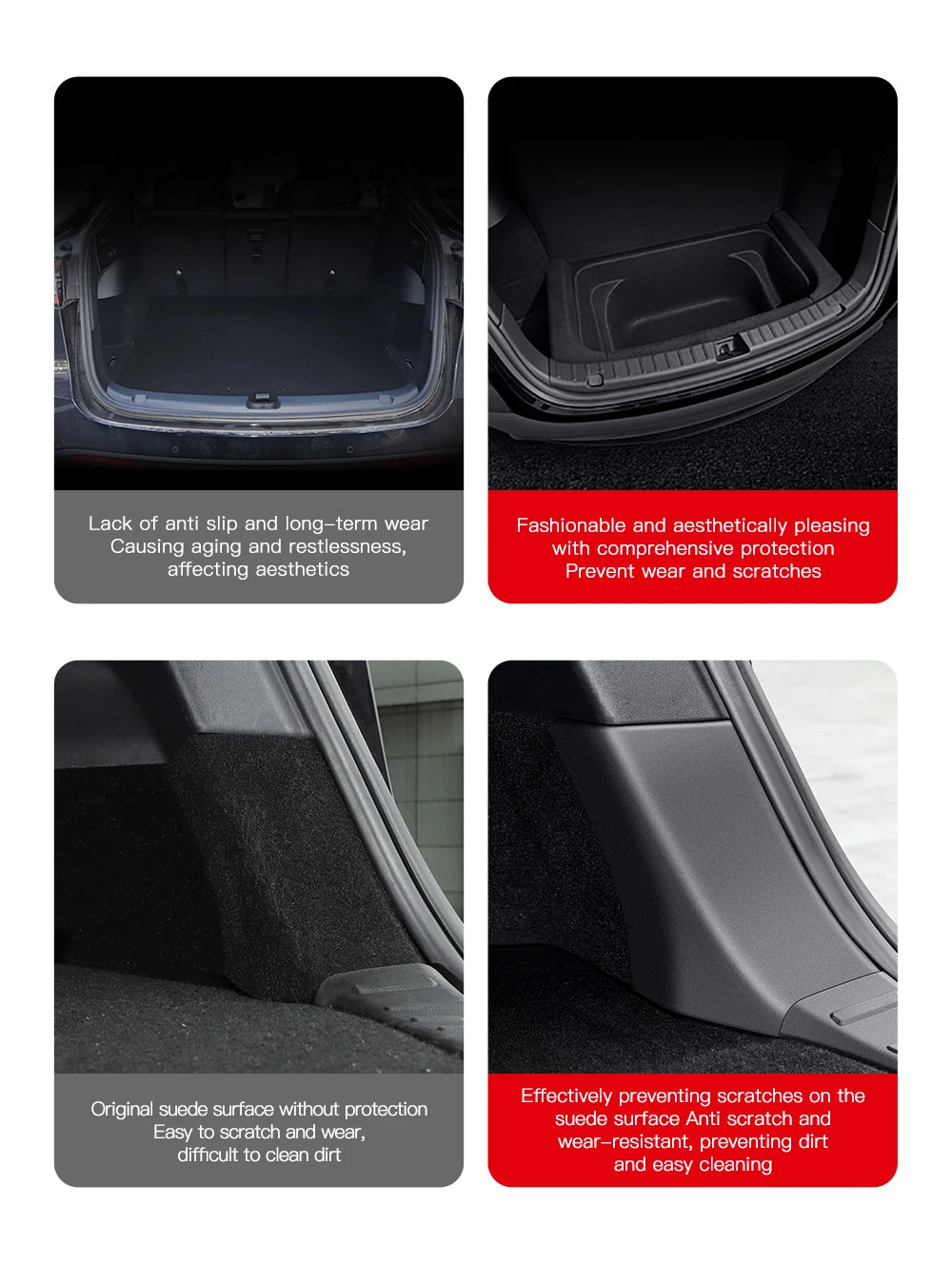 YZ For Tesla Model Y Juniper 2026 Trunk Sill Plate Protector TPE Rubber Protector Tesla Threshold Bumper Pad Prevent Scratching