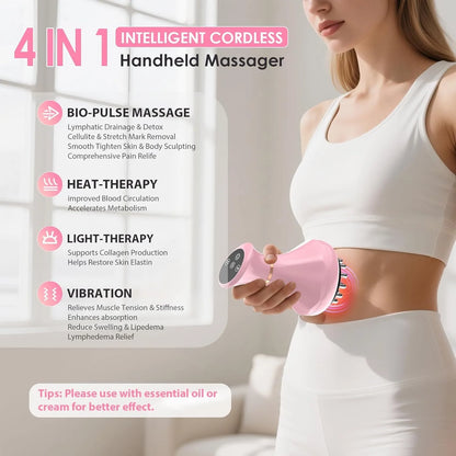 Body Massager Electric Meridian Brush 9 Level Shaping Reduce Stretch Marks Cellulit Relax Muscle Massage Tool Home Use for Women