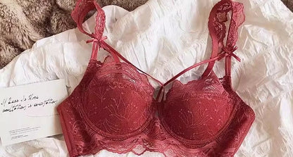 MOYISU Adjustable Lace Bralette for Small Chest Bra Set Removable Straps & Thin Padding Soft Wire Comfort Muslim Girls Underwear