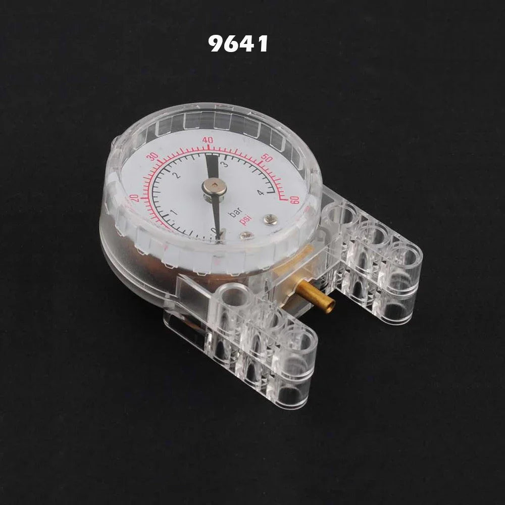 MOC Bricks Technical Parts Pneumatic Pump Small V2 with Reinforced Cylinder Hose Air Power Bricks Compatible With 8800 Blocks