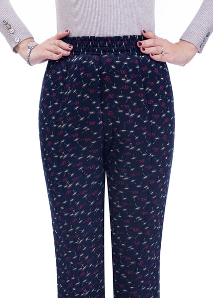 Thick Cotton Pants for Women Winter Warm Loose Fit Camel down Filled Trousers plus Size Mommy Grandmother Pants High Waist Lo...
