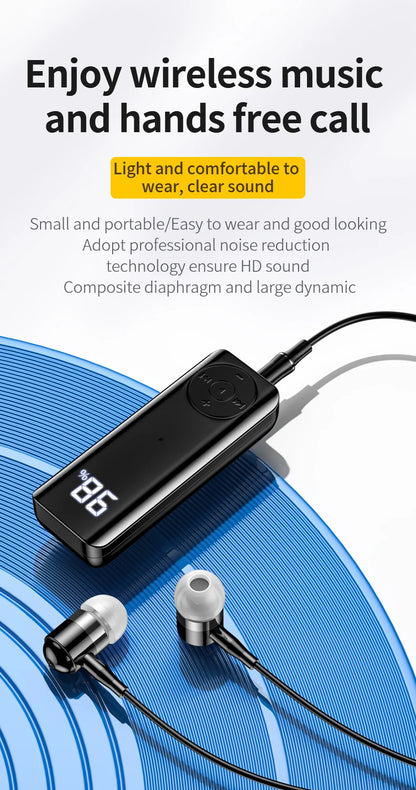 Bluetooth 5.3 Receiver Adapter Wireless Audio Adapter 3.5mm AV/AUX Jack ANC+ENC Active Noise Reduction Reciever For Car PC