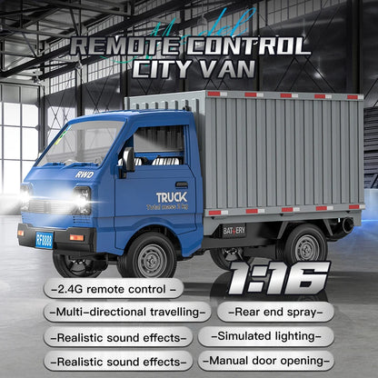 2026 New Remote Control Car 1:16 Scale 2.4GHz 360° Drift Truck With Spray LED Lights Off-Road Toys For Kids Boys Birthday Gifts