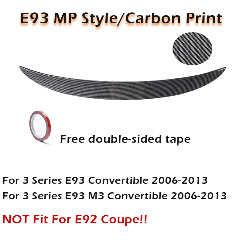 Rear Trunk Spoiler Wing Carbon Fiber M3 M4 MP PSM Style For BMW 3 Series E92 Coupe E93 Convertible M3 2006 -2014 320 325 328 330