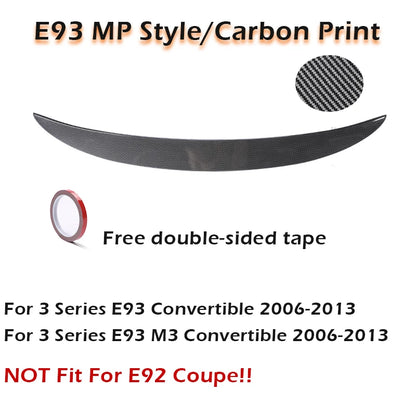 Rear Trunk Spoiler Wing Carbon Fiber M3 M4 MP PSM Style For BMW 3 Series E92 Coupe E93 Convertible M3 2006 -2014 320 325 328 330
