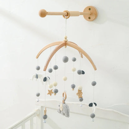 Baby Rattle Toy Wooden Mobile Bracket Fixed To The Wall 0-12 Months Holder Baby Crochet Bed Bell Hanging Toy Stand Baby Crib Toy