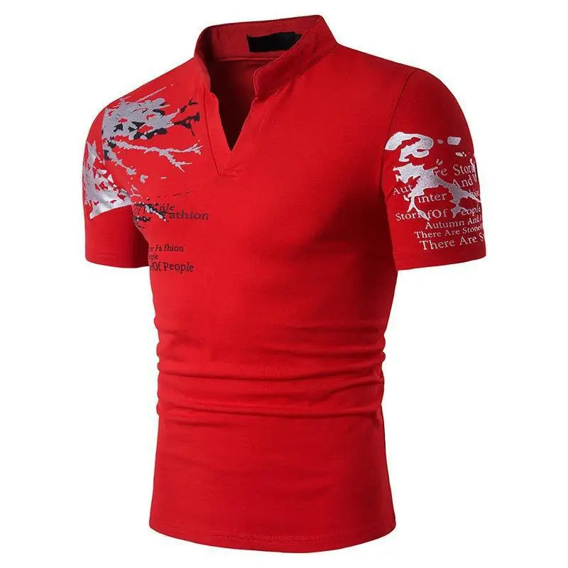 New Short Sleeve T-shirt 2/1Pcs Mens Casual Polo Shirt Summer Fitness Ultralight Tops Sportswear V-Neck T-shirt Printed Pullover