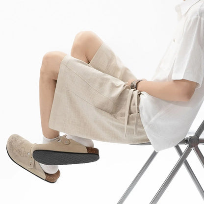 Summer Shorts for Men Breathable Loose Oversized Straight Casual High Street Elastic Waist Bermudas Shorts Baggy Casual Bottoms