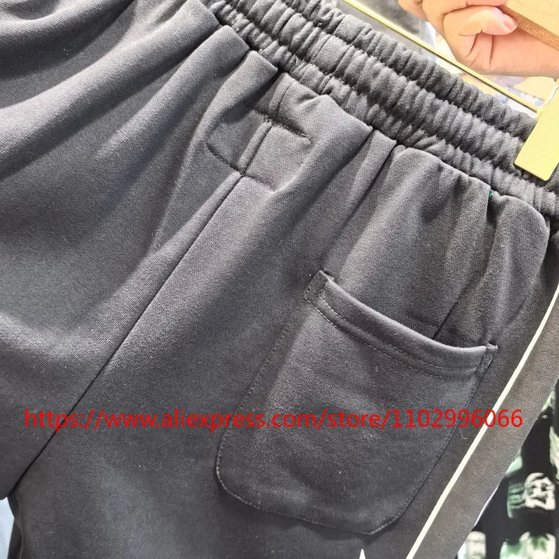 Real Photo Men's High Quality GOD High Street SPEED Shorts Streetwear Elastic Waist Drawstring Casual Sports Pants in Stock