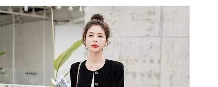 Fashionable Corduroy Set Women's Autumn Winter New Style Elegant Lady Fragrance Wind Coat Wide Leg Pants Two Piece Suit
