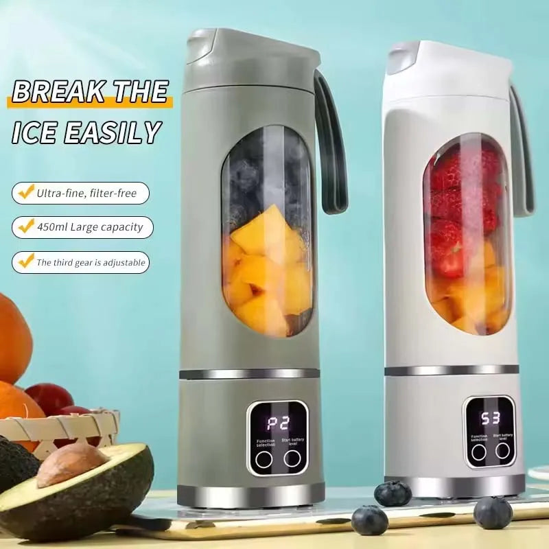 Fruit Vegetable Juicer Electric Plastic Multi-Function Portable Outdoor Large Capacity Household Juice Maker