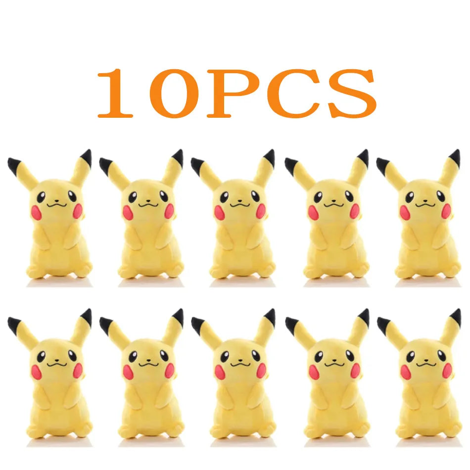 10pcs Pokemon Official Plush Toy - Charmander, Squirtle, Pikachu Plush, Bulbasaur Stuffed Animal Toy, Pokemon Doll Birthday Gift