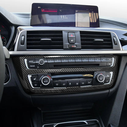Car Center Console Dashboard Gear Shifter Panel For BMW F30 F31 F34 3GT F32 F33 F36 Trim Accessories, Carbon Fiber ABS Sticker