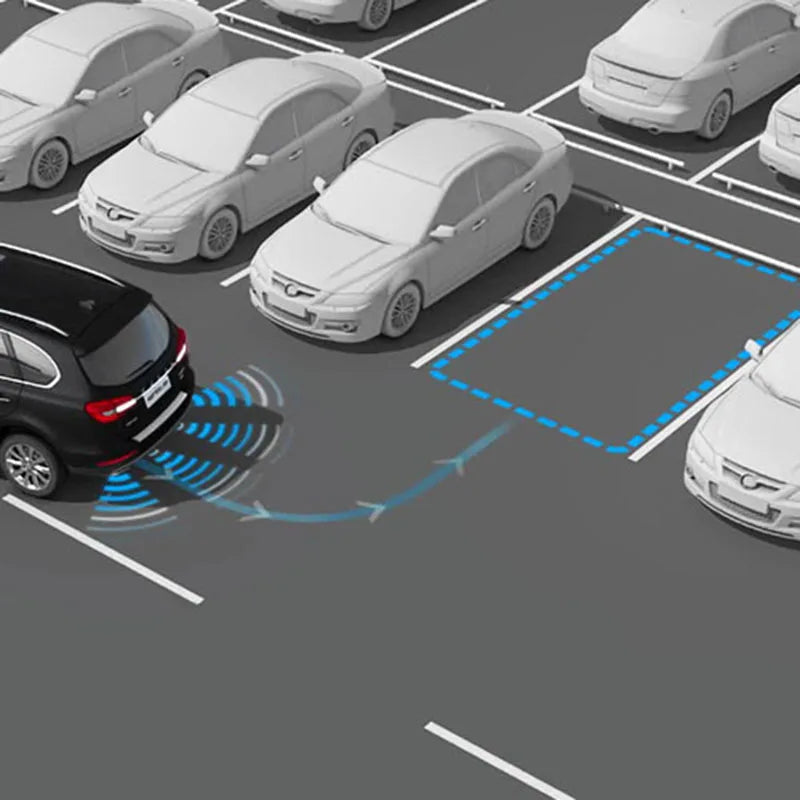 Car Auto Parktronic Reverse Backup Radar With 4 Parking Sensors Kit Buzzer Sound Alarm Detector System Rear No Display Monitor