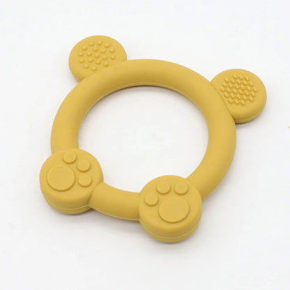 Silicone Bear Teething Ring Is Easy to Grip and Can Help Soothe Teething Teeth