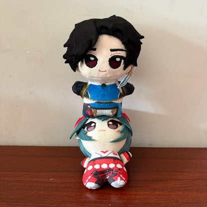 Hot New Lovely Cartoon Anime Game Overwatch Hero Character Kiriko and Wuyang Plush Toys Keychain Bag Pendant Decor Plushie Doll