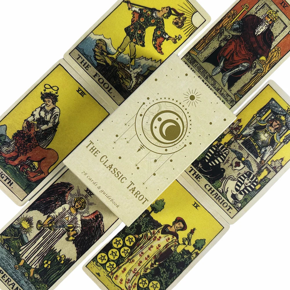 1/3/5 Pcs The Classic Tarot Cards Deck For Easy Beginners Fate Fortune Telling Party Tabletop Board Game Wholesale