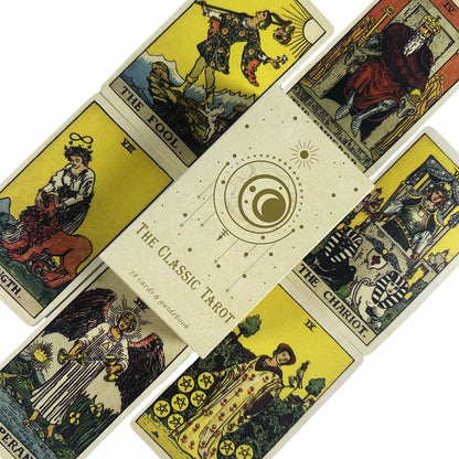 1/3/5 Pcs The Classic Tarot Cards Deck For Easy Beginners Fate Fortune Telling Party Tabletop Board Game Wholesale