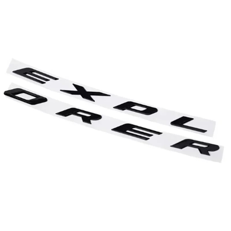 3D ABS Chrome Black Letters Explorer Logo Car Front Hood Emblem Bonnet Badge Sticker For Explorer 2011-2021