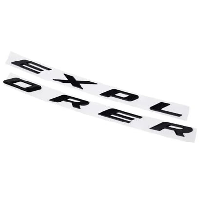 3D ABS Chrome Black Letters Explorer Logo Car Front Hood Emblem Bonnet Badge Sticker For Explorer 2011-2021