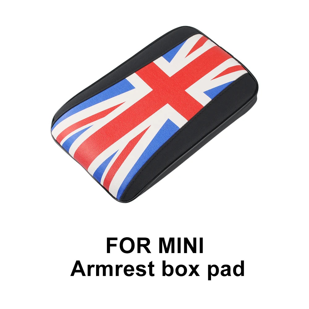 Leather For Mini F54 F55 F56 F60 R55 R56 R60 Auto Hand Rest Pad Central Armrest Storage Box Cover Protective Mat Accessories