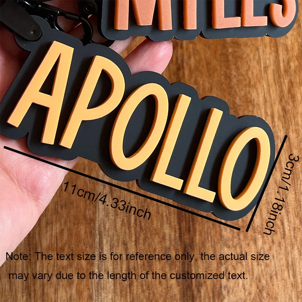 Custom Acrylic Fall/Winter Keychain // Matte Black Luggage Tag | Acrylic Name Tag | Key Ring | Personalized Keychain | Boys' Bac