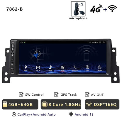 CHSTEK Android 14 Car Radio Stereo For BMW Mini Cooper S R50 R52 R53 2004-2007 Carplay Multimedia Player GPS WIFI 4G Autoradio