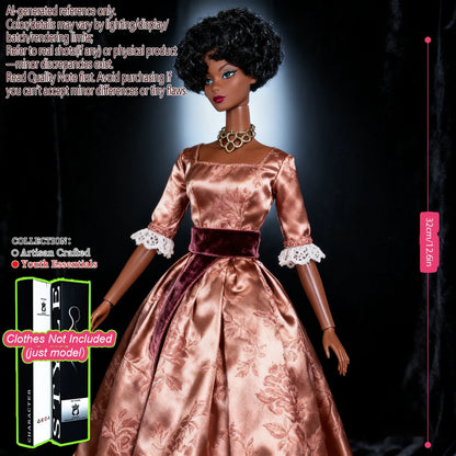 1/6 Scale 12-Joint BJD Doll, Realistic Changeable Makeup, Premium Craft Display (No Clothing)