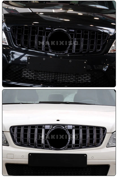 1 Piece Racing Grills Front Bumper Grille Hood Grill For Mercedes Benz C W204 07-14 Silver Style Bumper Grille Car Parts