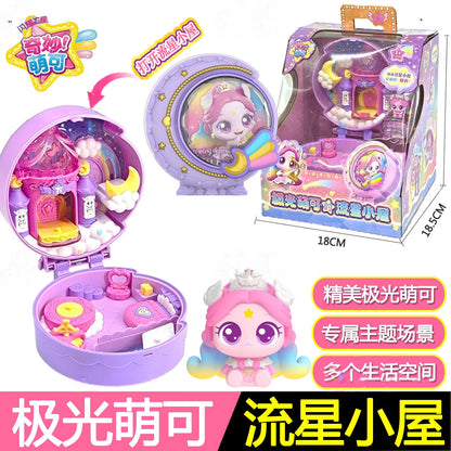 Catch！Teenieping Anime Figure Season 6 Sparkling Meteor Aurora Meteor Hut Set  Magic Sweetheart Figurine Collection Toys Gifts