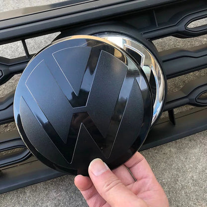 2Pcs Front and Rear Emblem For VW Golf 6/Golf 7/Golf 7.5/Golf 8 Not Affect ACC Modified Black Label Flat Mirror Logo CoverSticke