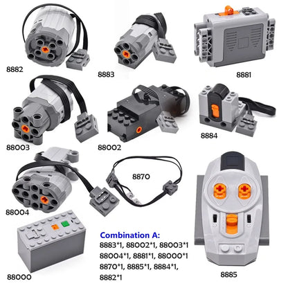 Building Blocks Toys MOC Technical Part Motor Set for Kids Compatible All Brands Small Size 8884 8885 PF Model Servo Accessories