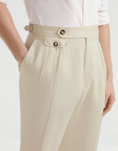 2026 Spring/Summer New Light Business Elegant Casual Italian Naples High-Waisted Straight Leg Long Pants Men's Suit Pants
