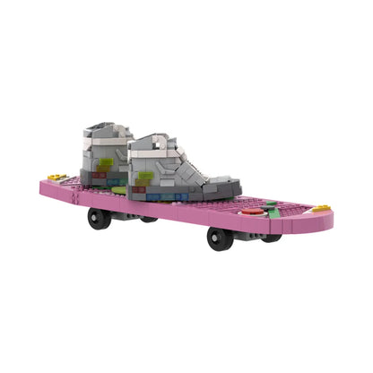 MOC Movie Back to the Future Skateboard Building Blocks Model High Tech Skateboard Shoes Creative Bricks Toys Kids Birthday Gift
